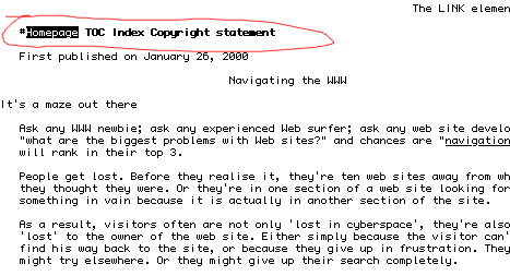 Screenshot des englischen Originalartikels in Lynx.