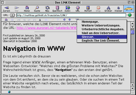 Screenshot dieser Seite in iCab